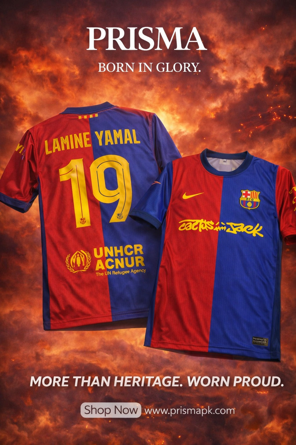 Barcelona X Travis Scott Fan Version Home Jersey (Regular)