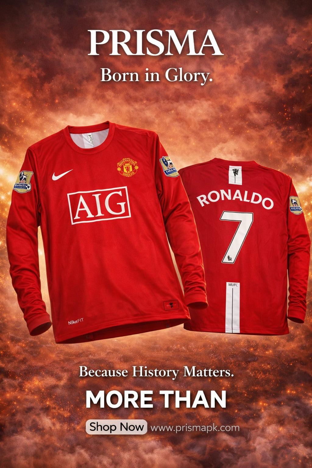 Man United 2007/08 Ronaldo 7 Jersey Red (Regular)
