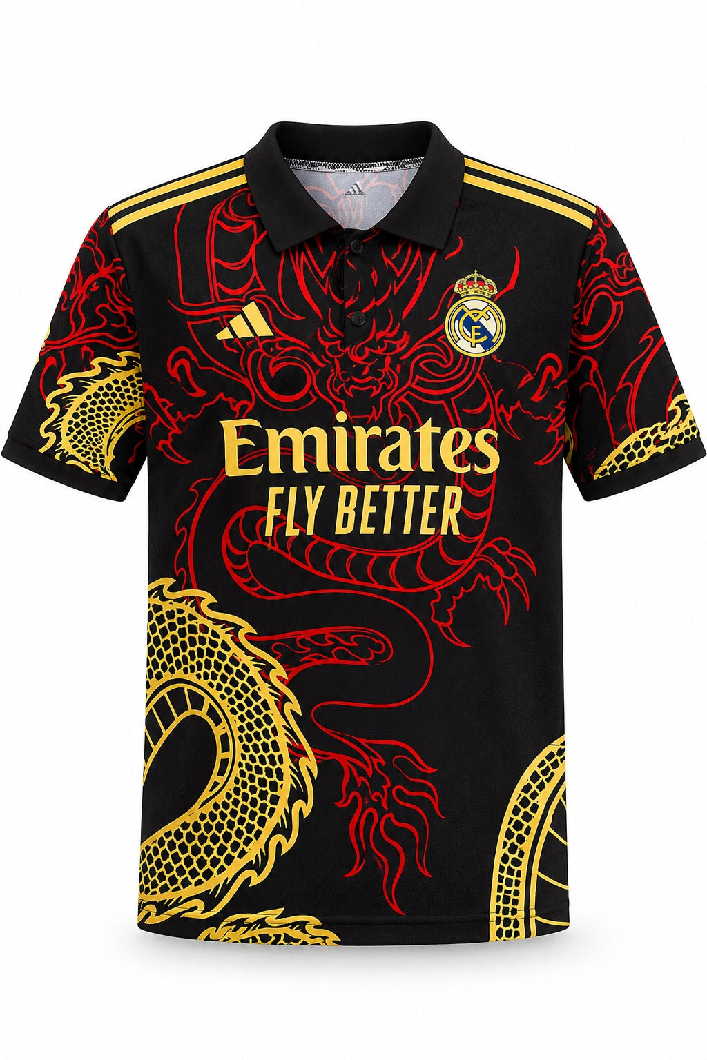 Real Madrid Black/Red Dragon Jersey (Regular)