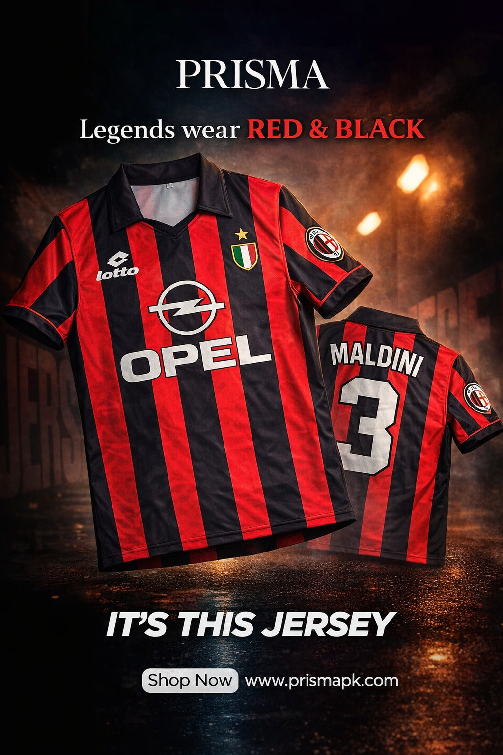 Maldini Retro Jersey (Baggy)